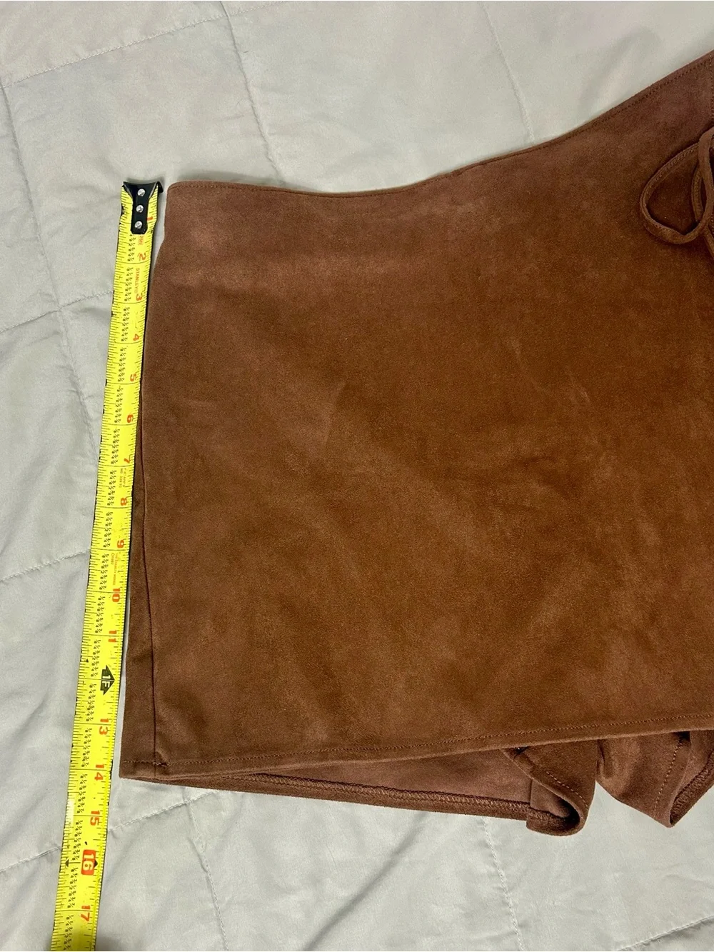 Brown Wrap-Front Women’s Shorts